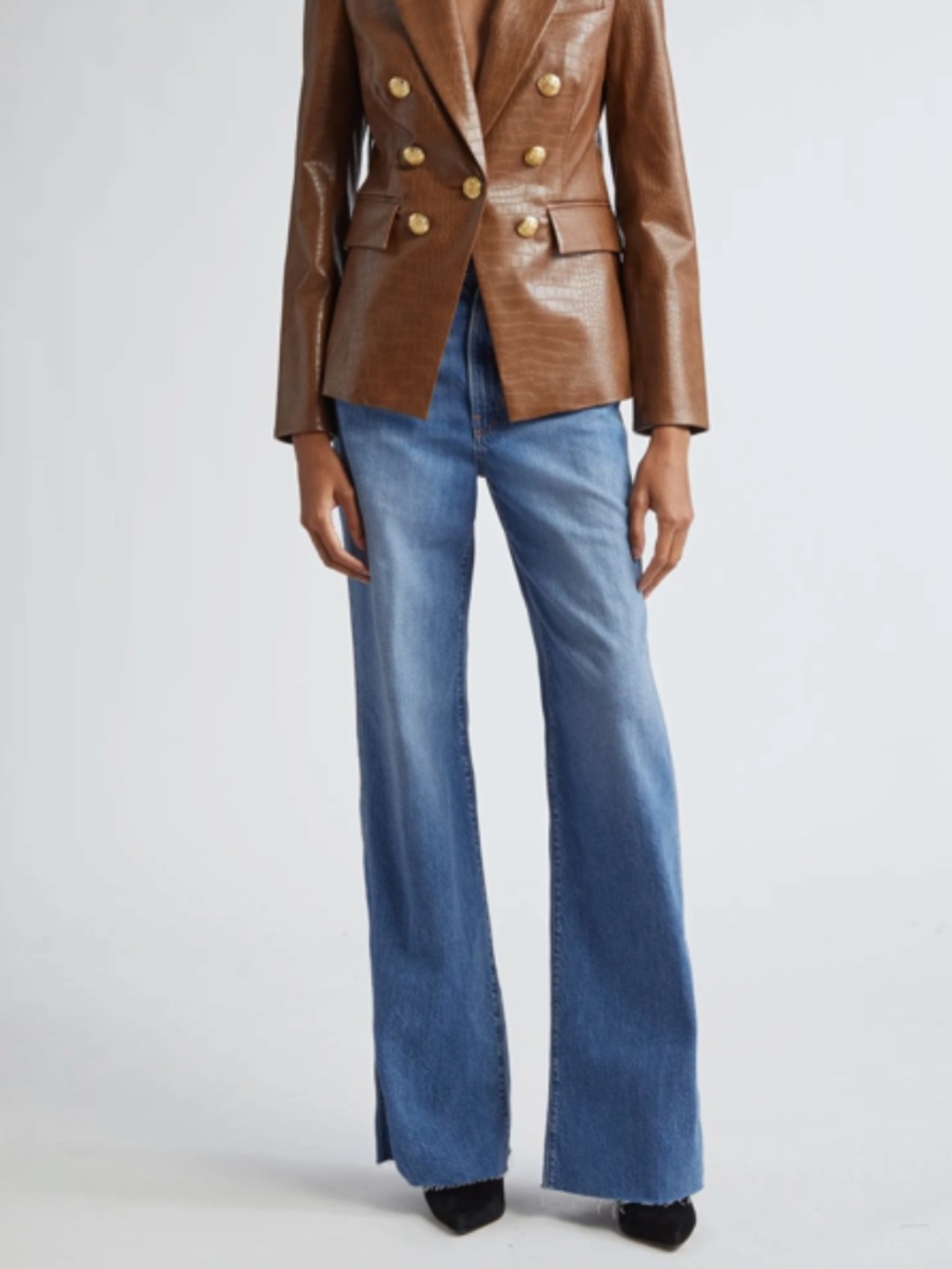 Veronica Beard Taylor High Rise Wide Leg Jeans in Durango – Size 24
